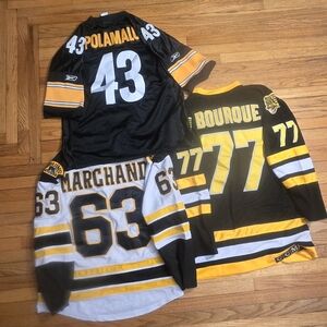 Boston Bruins Stanley Cup Championship Jersey Marchand, Boston Bruins Bourque,